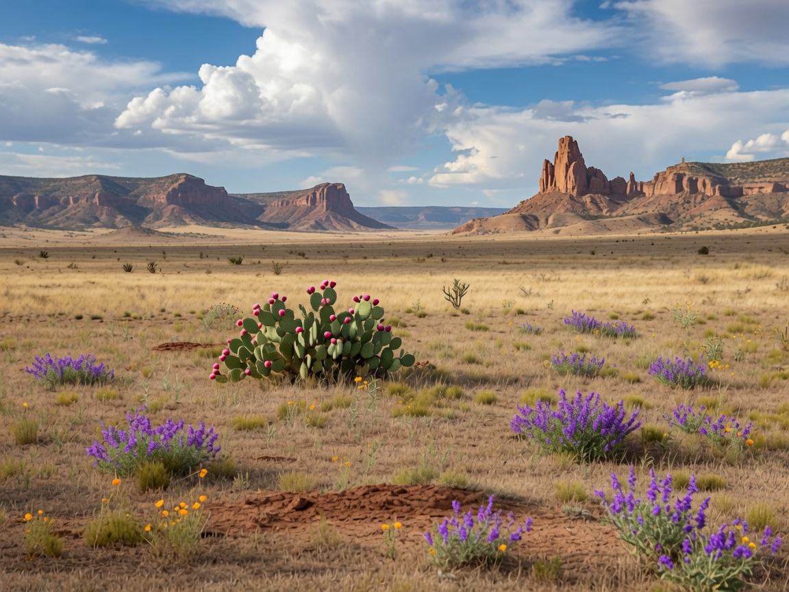 High Plains rangeland in spring, fresh grass across open country